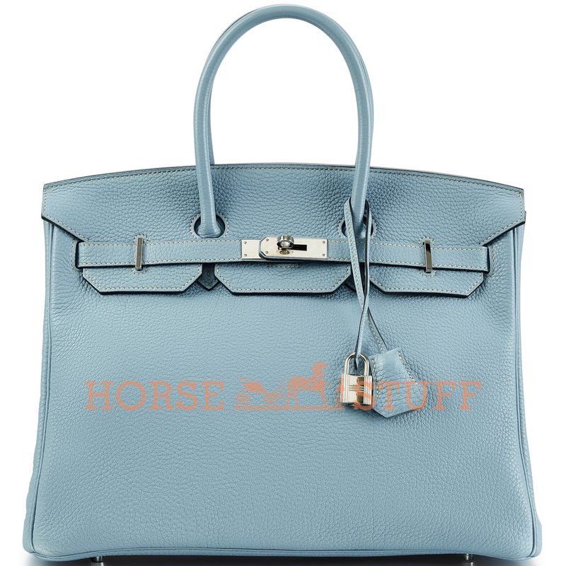 Hermès Birkin 35 Blue Lin Clemence PHW