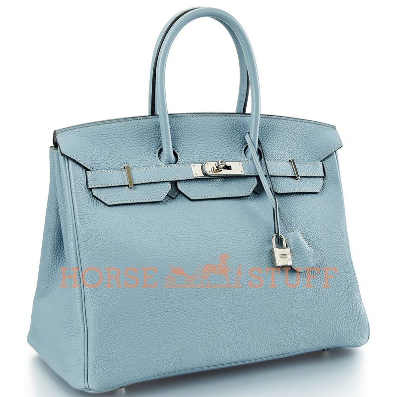 Hermès Birkin 35 Blue Lin Clemence PHW