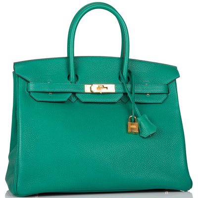 Hermès Birkin 35 Vert Vertigo Clemence GHW