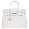 Hermès Birkin 35 White Clemence GHW