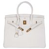 Hermès Birkin 35 White Clemence GHW