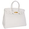 Hermès Birkin 35 White Clemence GHW