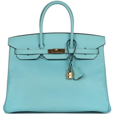 Hermès Birkin 35 Blue Atoll Epsom GHW