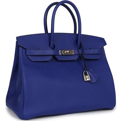 Hermès Birkin 35 Blue Electrique Epsom PHW