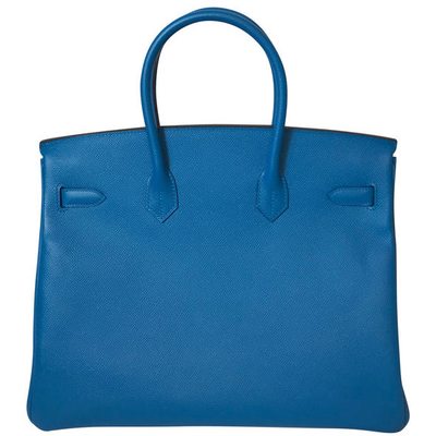 Hermès Birkin 35 Blue Zanzibar Epsom GHW