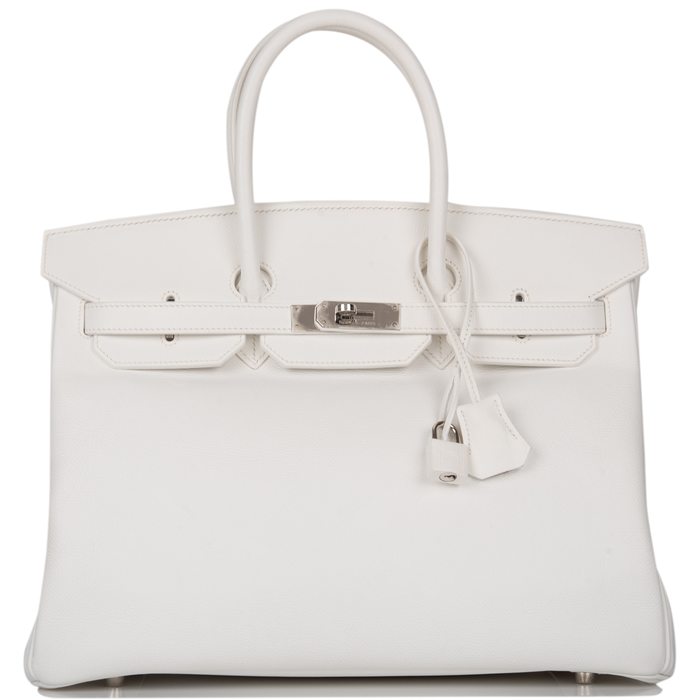 white hermes birkin 35