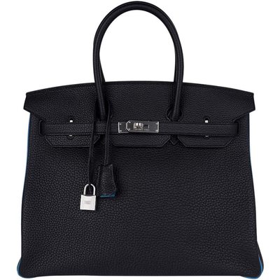 Hermès Birkin 35 Special Order HSS Black / Turquoise Togo BPHW