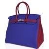 Hermès Birkin 35 Special Order HSS Blue Electrique / Rouge Grenat Togo PHW