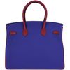 Hermès Birkin 35 Special Order HSS Blue Electrique / Rouge Grenat Togo PHW