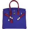 Hermès Birkin 35 Special Order HSS Blue Electrique / Rouge Grenat Togo PHW