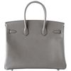 Hermès Birkin 35 Special Order Verso Etain / Rouge Casaque Epsom PHW