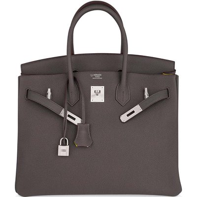 Hermès Birkin 35 Special Order HSS Verso Etain / Lime Togo BPHW