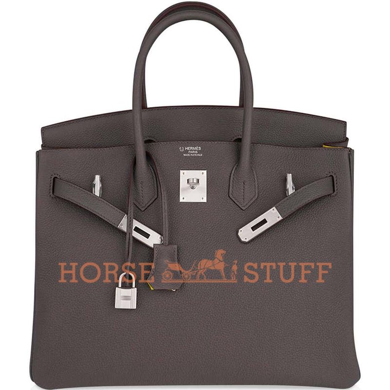 Hermès Birkin 35 Special Order HSS Verso Etain / Lime Togo BPHW