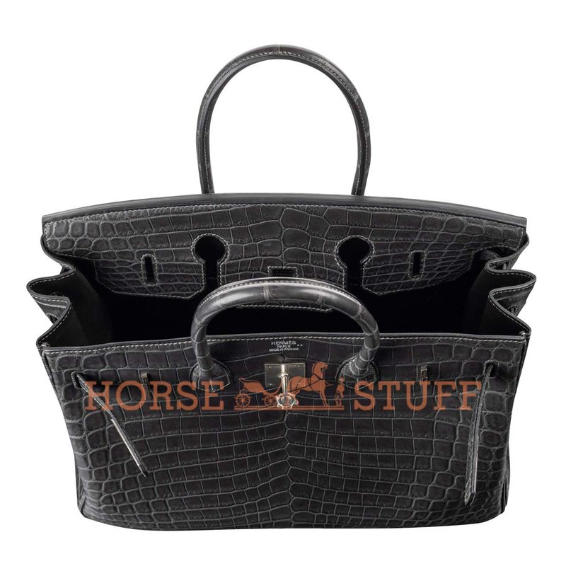 Hermès Birkin 35 Graphite Matte Crocodile Niloticus PHW