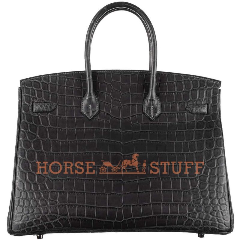 Hermès Birkin 35 Graphite Matte Crocodile Niloticus PHW