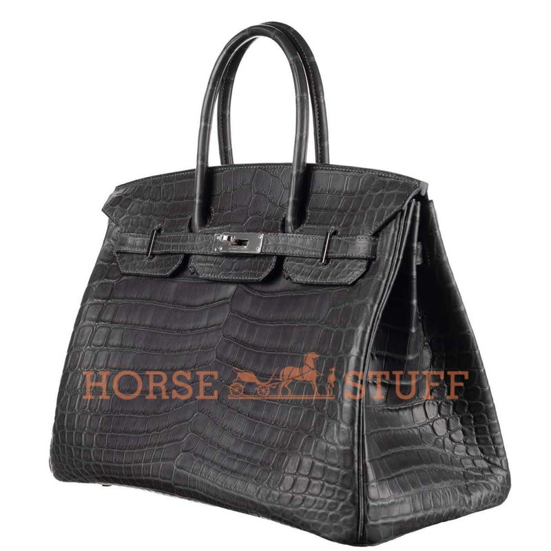 Hermès Birkin 35 Graphite Matte Crocodile Niloticus PHW