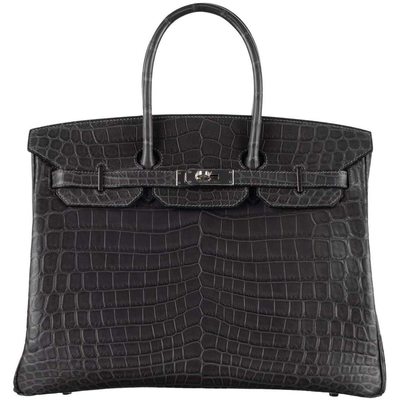 Hermès Birkin 35 Graphite Matte Crocodile Niloticus PHW