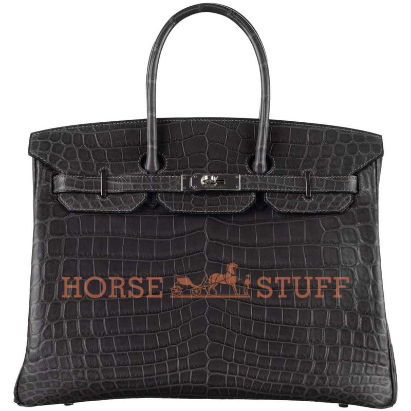 Hermès Birkin 35 Graphite Matte Crocodile Niloticus PHW