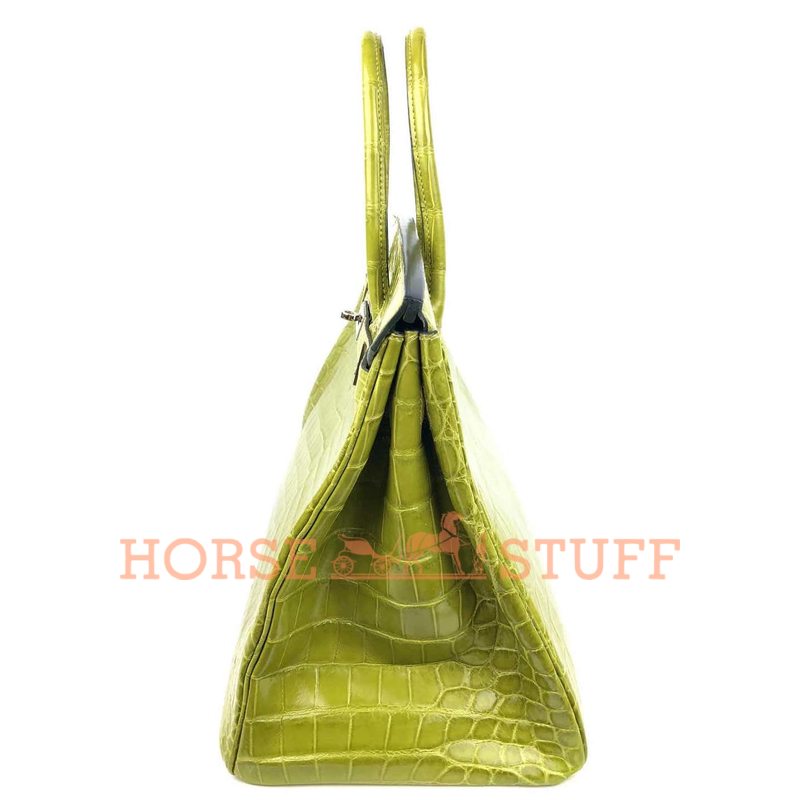 Hermès Birkin 35 Vert Anis Lisse Crocodile Niloticus PHW