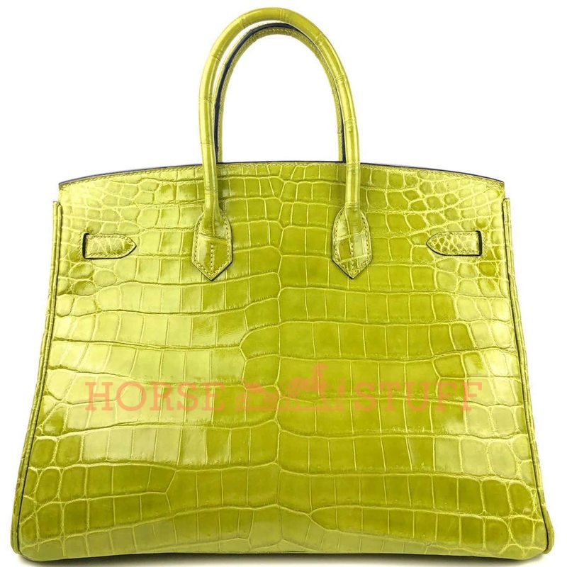 Hermès Birkin 35 Vert Anis Lisse Crocodile Niloticus PHW