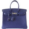 Hermès Birkin 35 Blue Iris Ostrich PHW