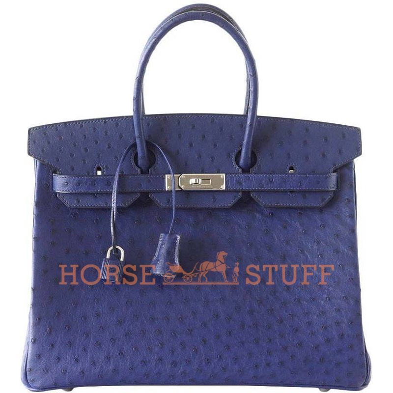 Hermès Birkin 35 Blue Iris Ostrich PHW