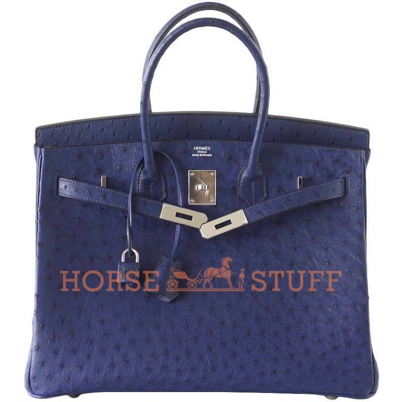 Hermès Birkin 35 Blue Iris Ostrich PHW