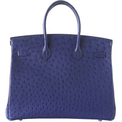 Hermès Birkin 35 Blue Iris Ostrich PHW