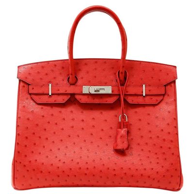 Hermès Birkin 35 Bougainvillea Ostrich PHW