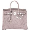 Hermès Birkin 35 Gris Tourterelle Ostrich PHW