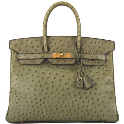 Hermès Birkin 35 Vert Olive Ostrich GHW