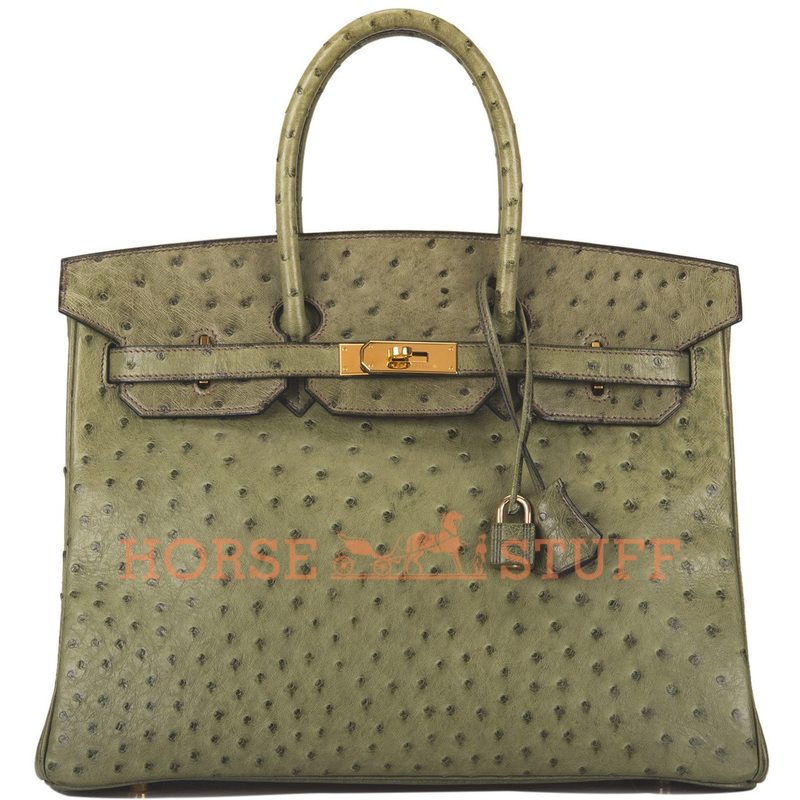 Hermès Birkin 35 Vert Olive Ostrich GHW