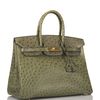 Hermès Birkin 35 Vert Olive Ostrich GHW