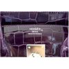 Hermès Birkin 35 Amethyst Lisse Crocodile Porosus PHW