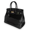 Hermès Birkin 35 Black Lisse Crocodile Porosus GHW