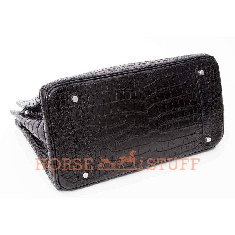 Hermès Birkin 35 Black Matte Crocodile Porosus PHW