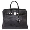 Hermès Birkin 35 Black Matte Crocodile Porosus PHW