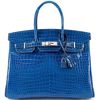 Hermès Birkin 35 Blue Royal Lisse Crocodile Porosus PHW