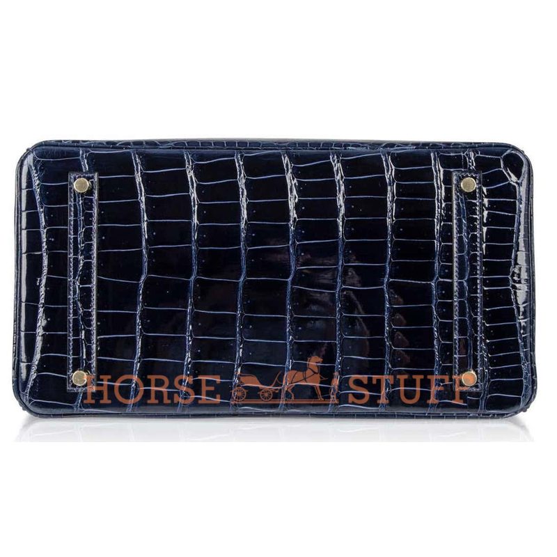 Hermès Birkin 35 Blue Sapphire Lisse Crocodile Porosus GHW