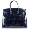 Hermès Birkin 35 Blue Sapphire Lisse Crocodile Porosus GHW