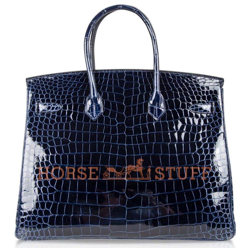 Hermès Birkin 35 Blue Sapphire Lisse Crocodile Porosus GHW