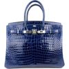 Hermès Birkin 35 Blue Sapphire Lisse Crocodile Porosus PHW