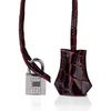 Hermès Birkin 35 Bordeaux Lisse Crocodile Porosus White 18K Gold, Diamonds