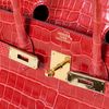 Hermès Birkin 35 Bougainvillier Lisse Crocodile Porosus GHW