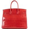 Hermès Birkin 35 Bougainvillier Lisse Crocodile Porosus GHW