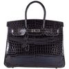 Hermès Birkin 35 Cacao Lisse Crocodile Porosus PHW