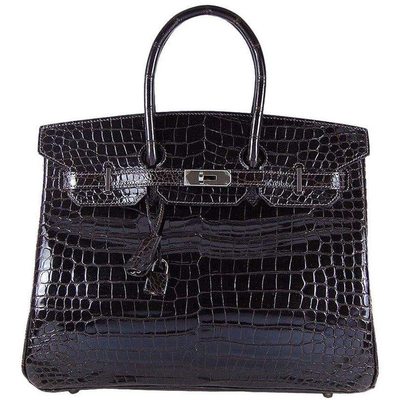 Hermès Birkin 35 Cacao Lisse Crocodile Porosus PHW