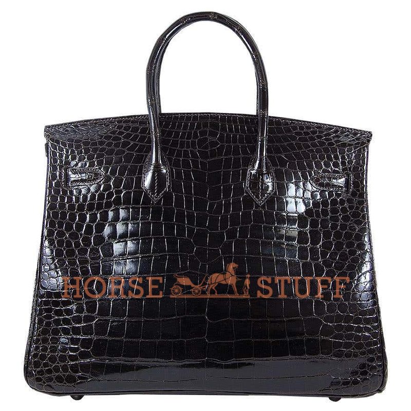 Hermès Birkin 35 Cacao Lisse Crocodile Porosus PHW