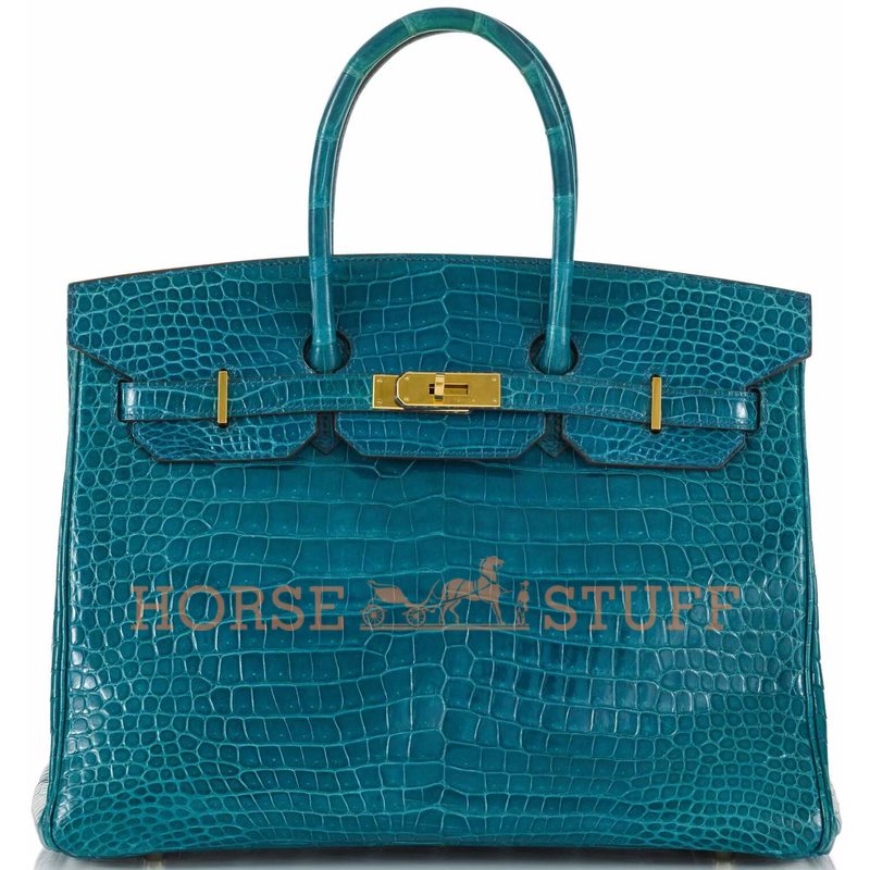 Hermès Birkin 35 Cobalt Lisse Crocodile Porosus GHW