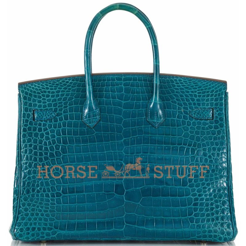 Hermès Birkin 35 Cobalt Lisse Crocodile Porosus GHW